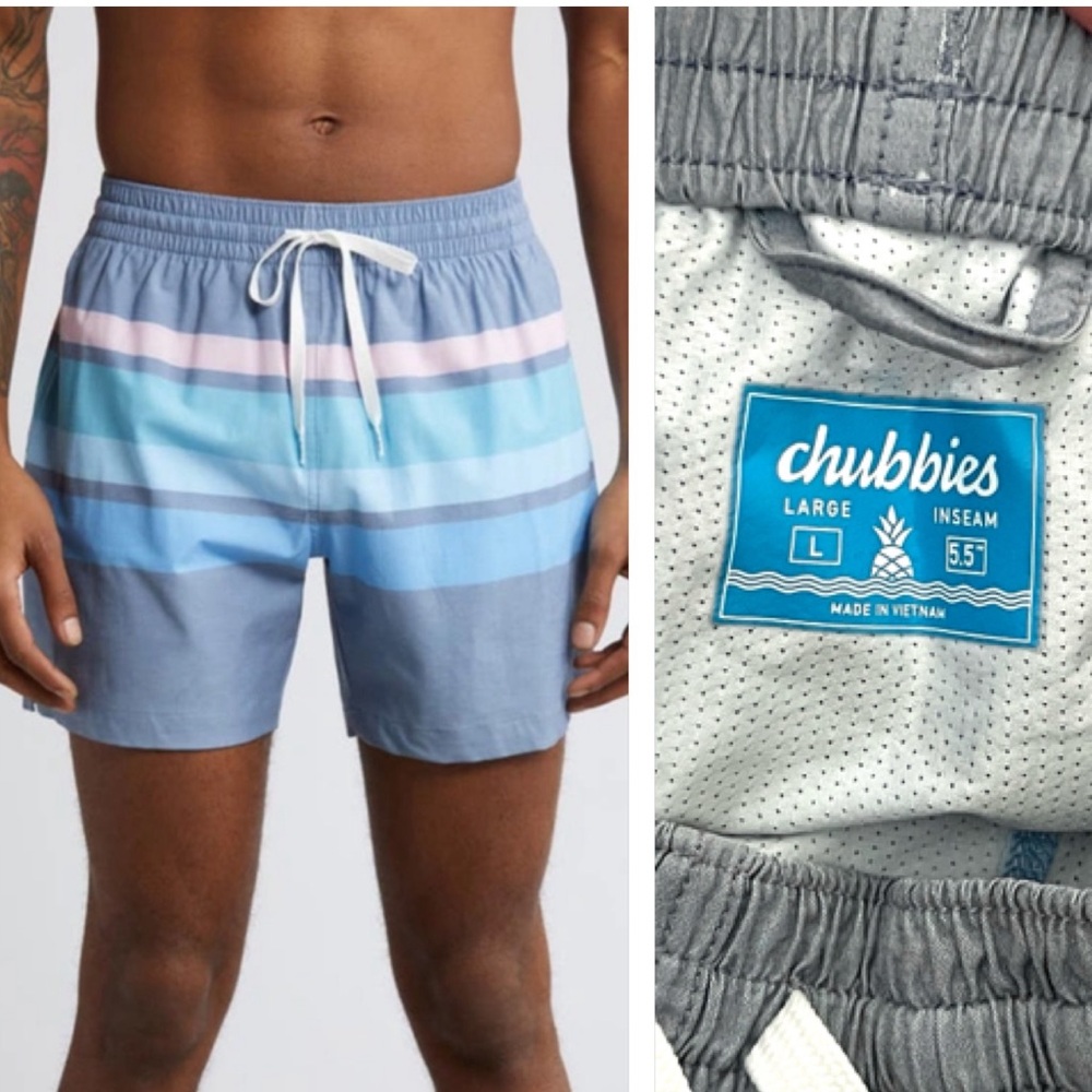 Chubbies Classic Lined Swim Trunks NWOT
